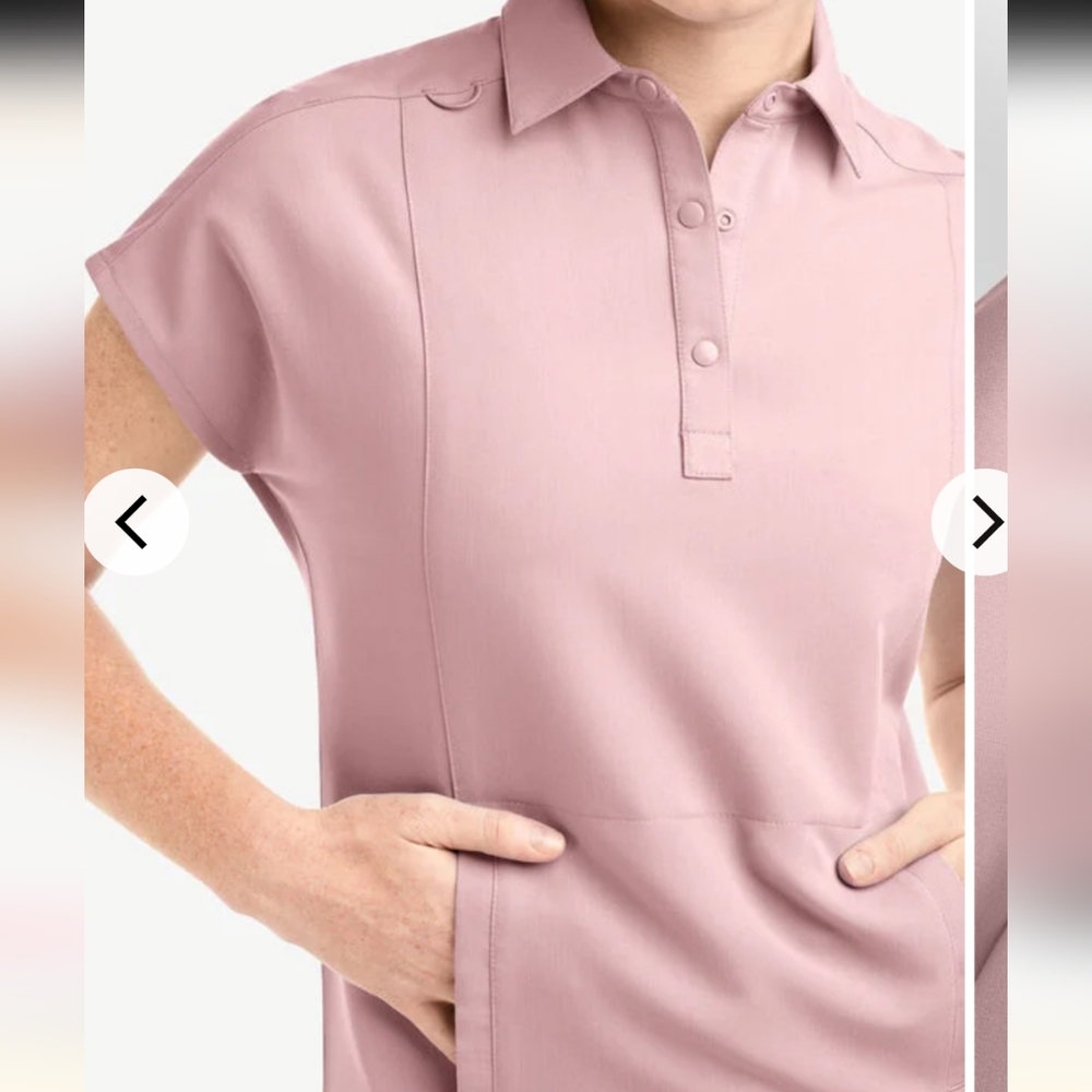 Movement by Butter Soft Mintaka scrub top, shirt collar, size L,mauve pink. - Picture 8 of 17